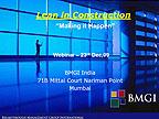 BMGI conducted Webinar on "Lean in Construction - Making it Happen"